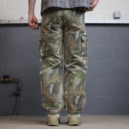 Realtree camo cargo pants Y2K small khaki Straight leg Ranger camouflage hunting utility trousers