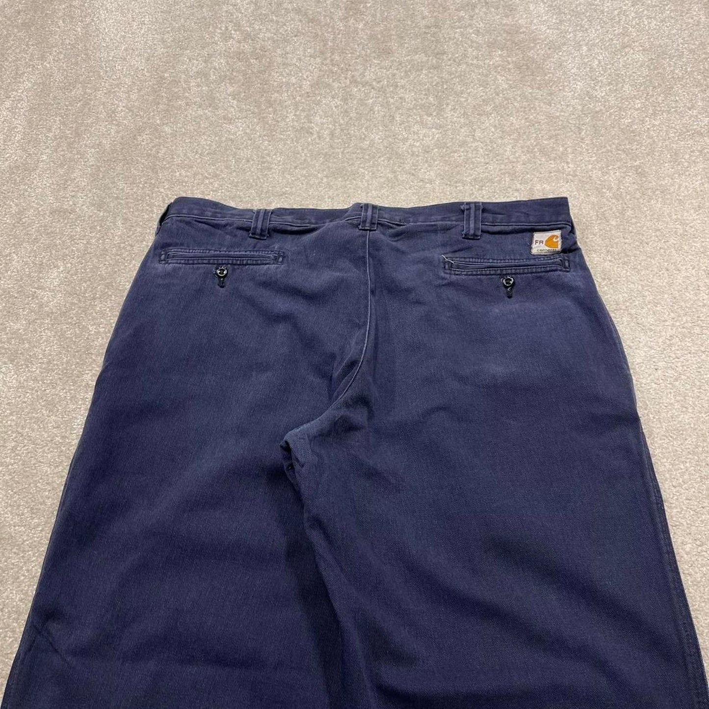 Y2K baggy Carhartt work pants fire resistant navy Loose fit floaty skate style workwear trousers