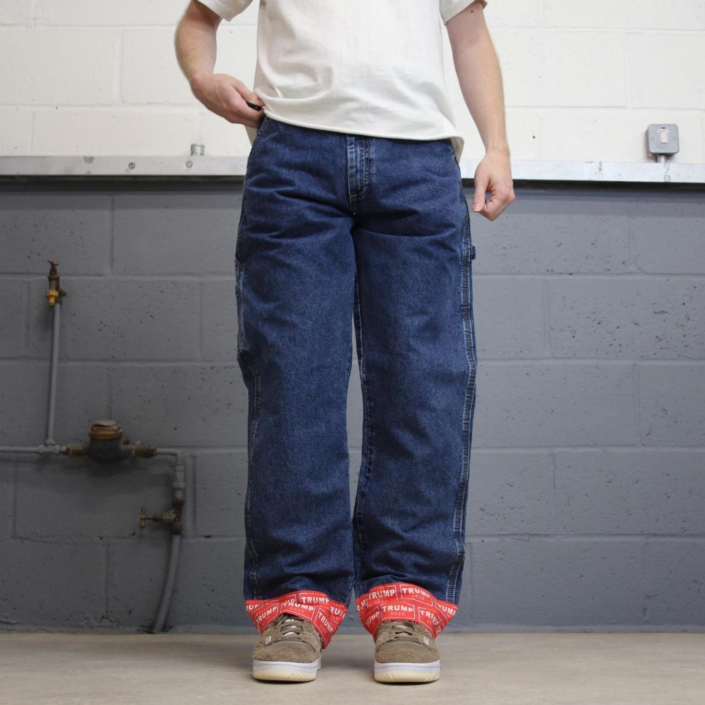 Blue Wrangler carpenter jeans W38L32 loose cargo 90s skater style pants