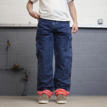 Blue Wrangler carpenter jeans W38L32 loose cargo 90s skater style pants