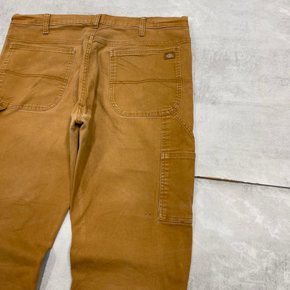 Tan Dickies carpenter jeans W38L30 loose canvas 90s skater style cargo pants