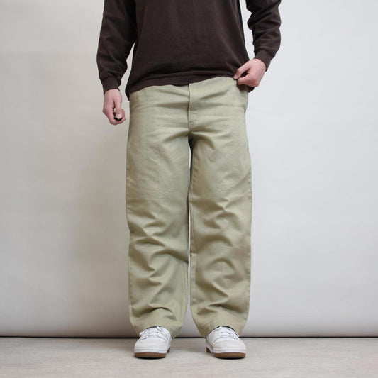 Beige Dickies pants W38L30 loose twill chino style skater pants