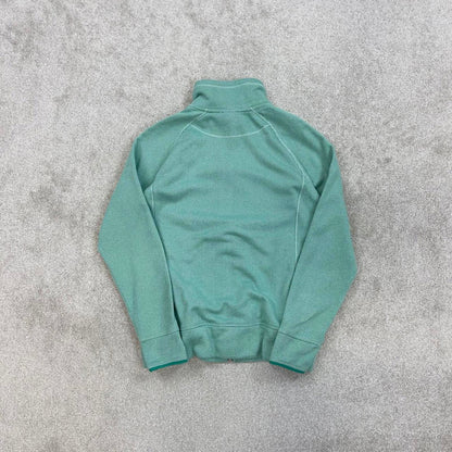 The North Face technical fleece Medium green Women's full zip up y2k style autumn outdoors hiking