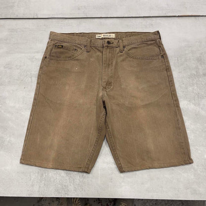 Vintage khaki brown Lee jorts W38