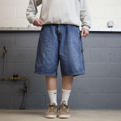 Baggy carpenter shorts skater style blue U.S. POLO ASSN loose leg summer festival shorts