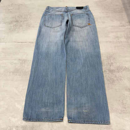 Baggy Blue Rocawear jeans W36 L33 90s loose skater style hip hop jeans embroidered logo