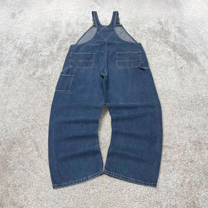 Vintage Carhartt dungarees W42L30 mens denim overalls blue utility bib & brace worker 90s skater