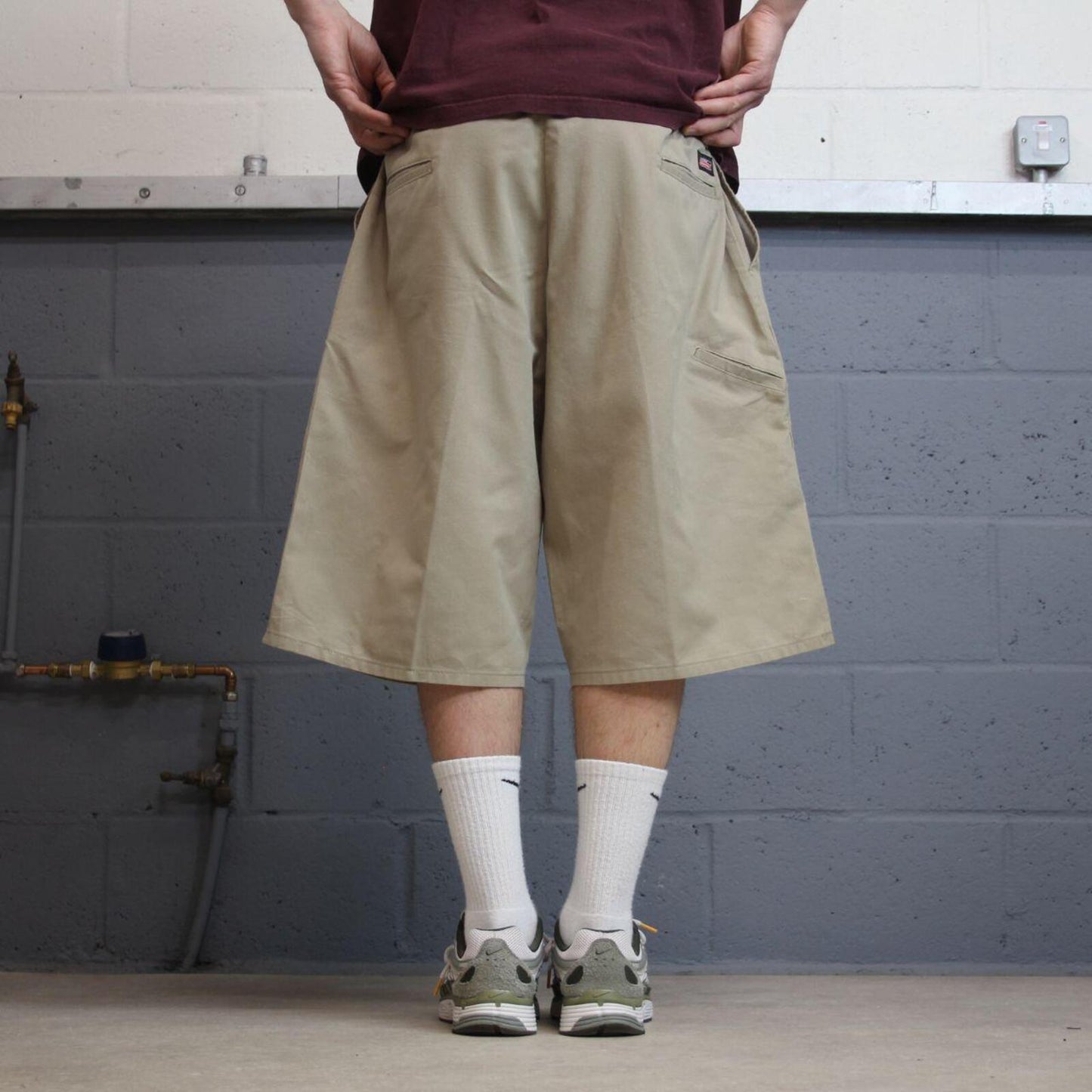 Baggy Dickies shorts carpenter khaki Twill chino skater style shorts wide long leg