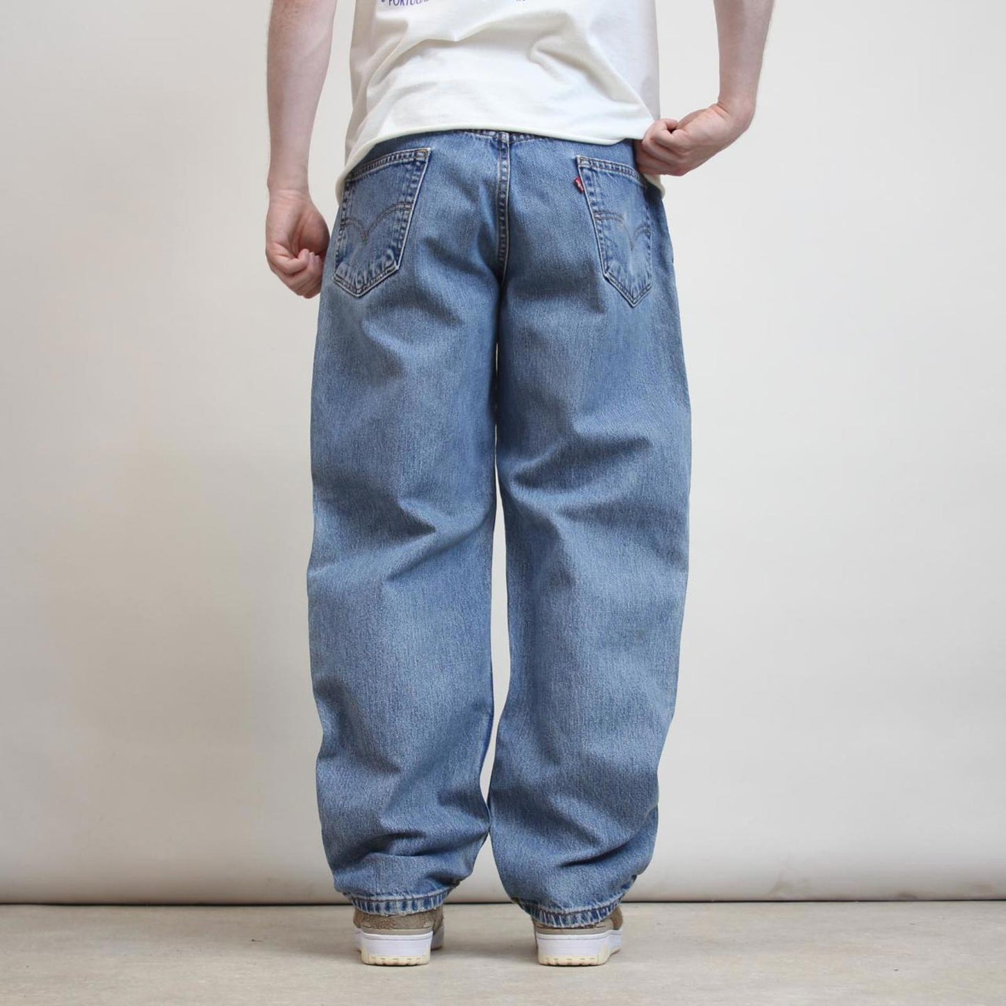 Baggy Levis 550 jeans W36 L30 Blue loose relaxed fit denim trousers red tab logo