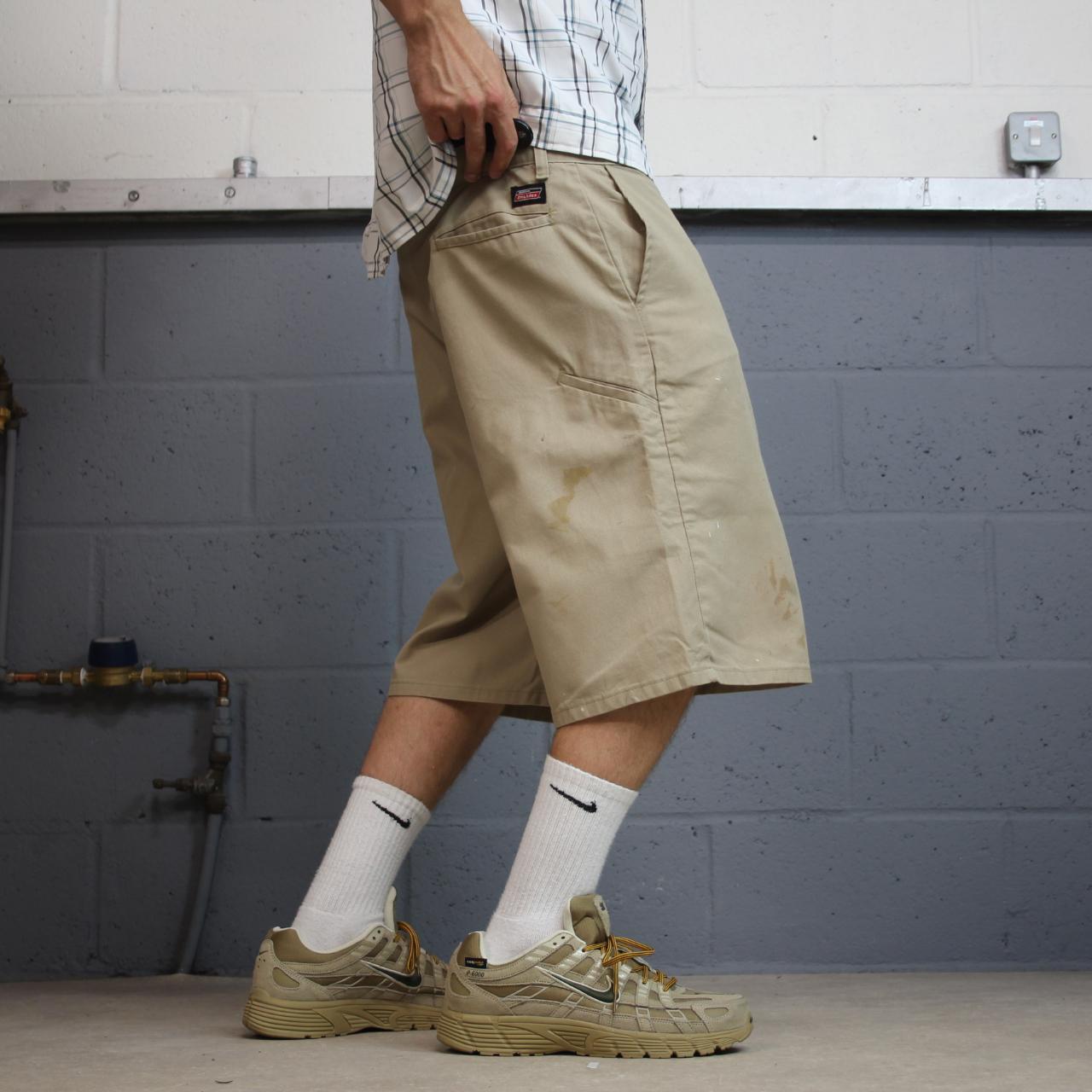 Dickies baggy carpenter shorts khaki Twill chino skater style shorts wide long leg