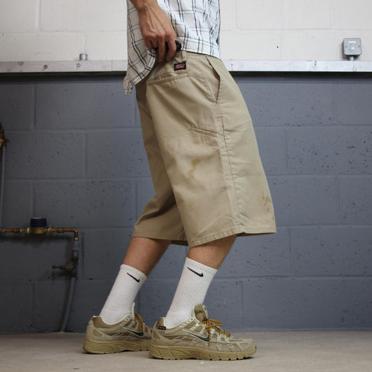 Dickies baggy carpenter shorts khaki Twill chino skater style shorts wide long leg