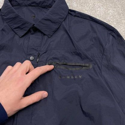 Y2K Oakley lightweight technical shirt navy
