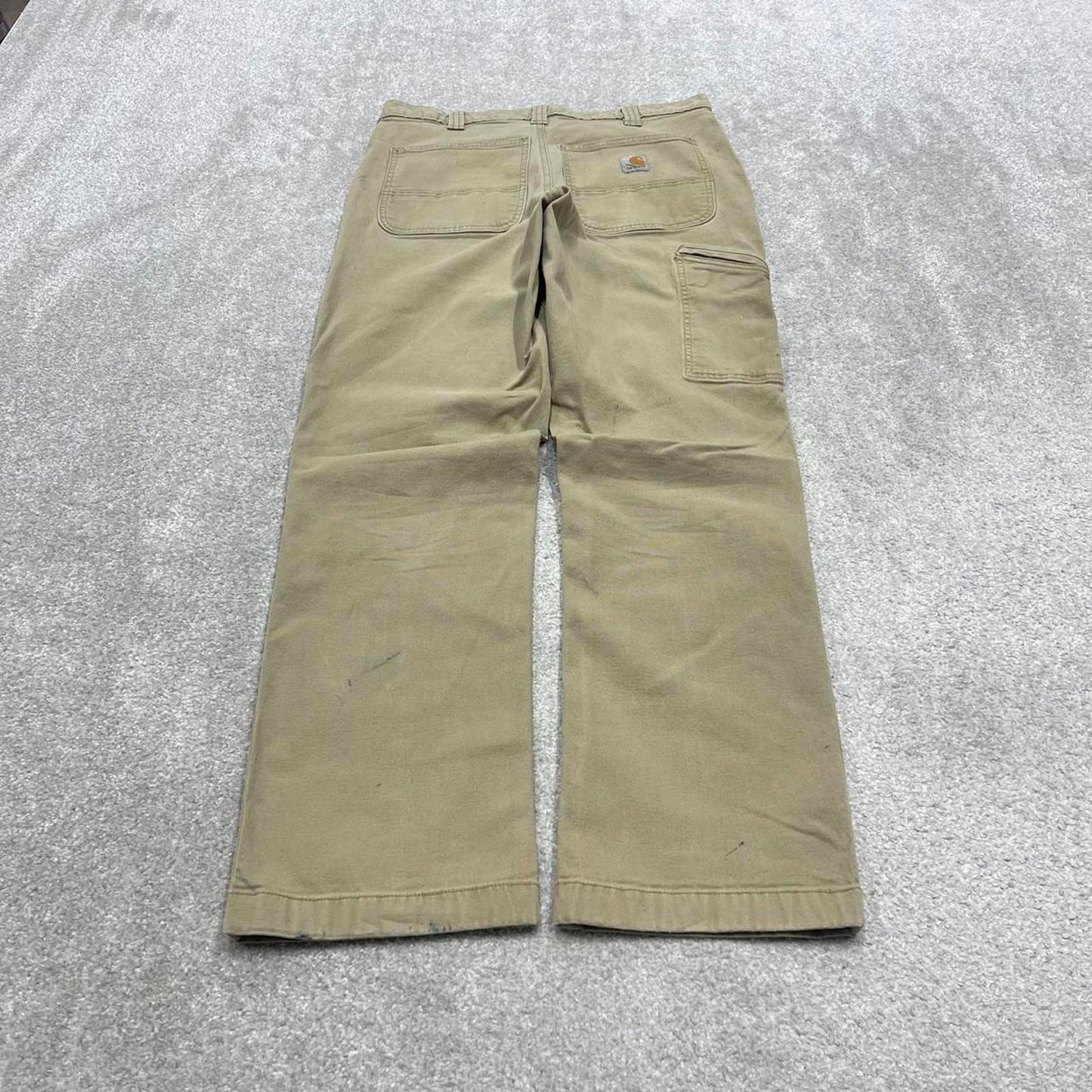 Carhartt carpenter jeans skate pants W32L32 beige canvas 90s skater style loose cargo pants