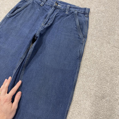 Vintage vintage Carhartt carpenter jeans y2k blue denimn Loose straight leg skater style workwear