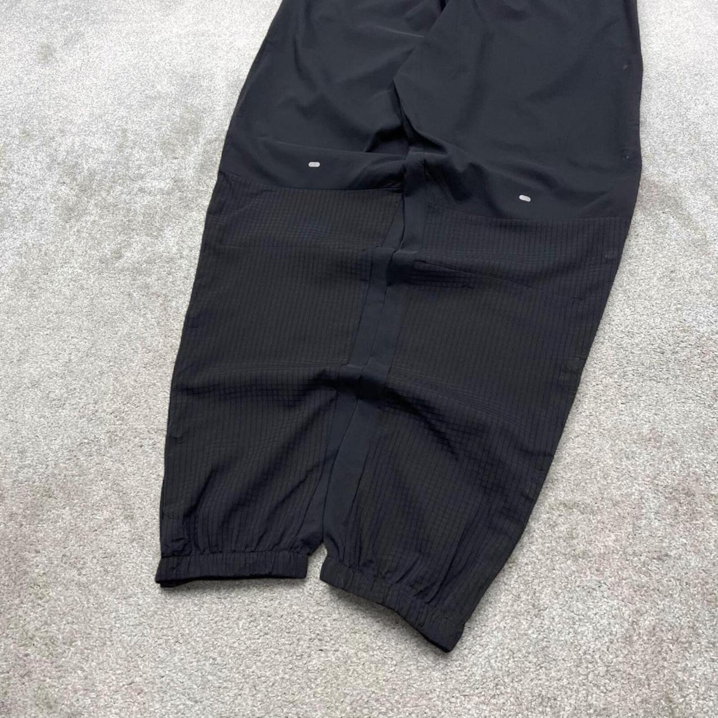 Y2k Adidas Running tracksuit bottoms black