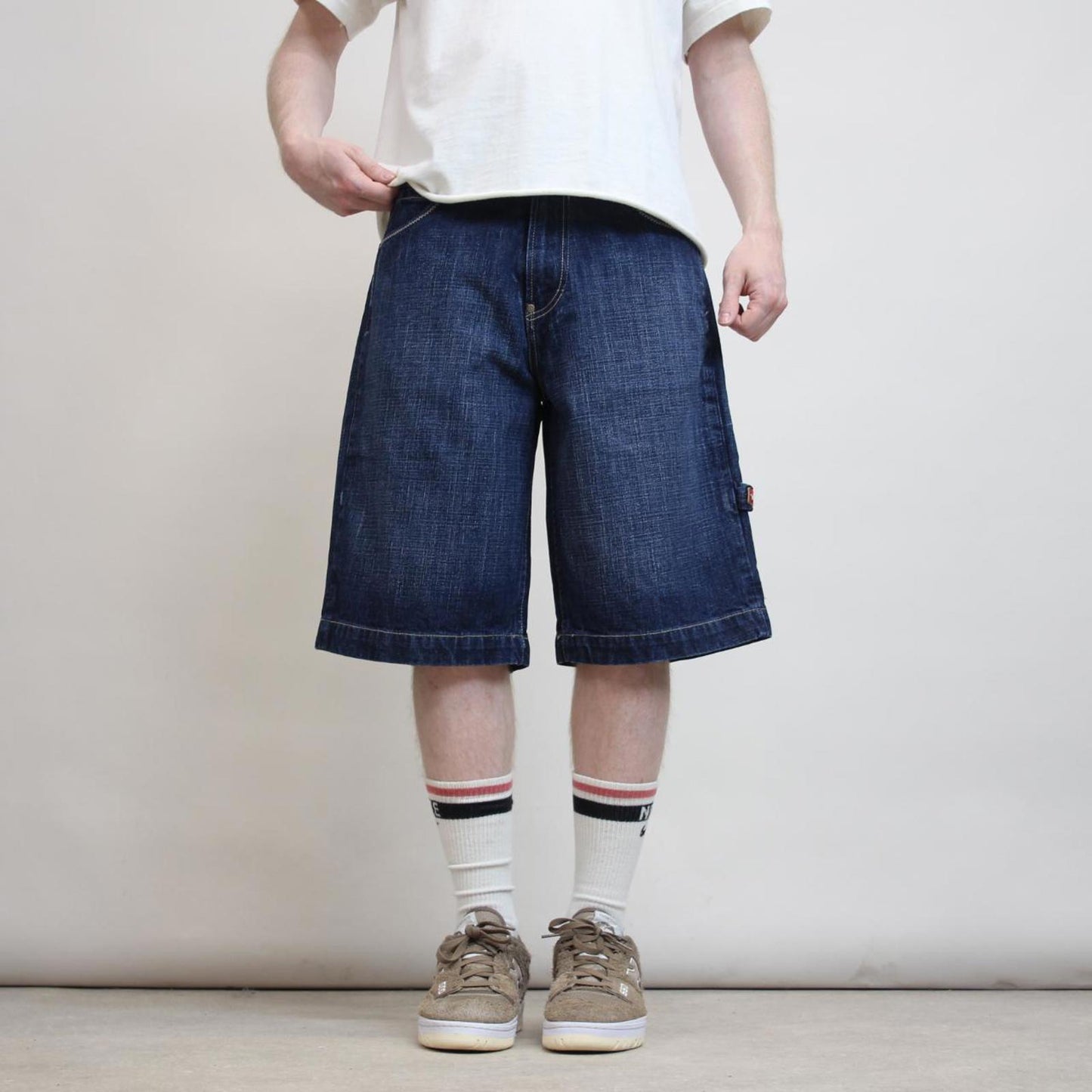 JNCO Serpent 8 Ball shorts W32 loose denim skater 90s style large design hip hop