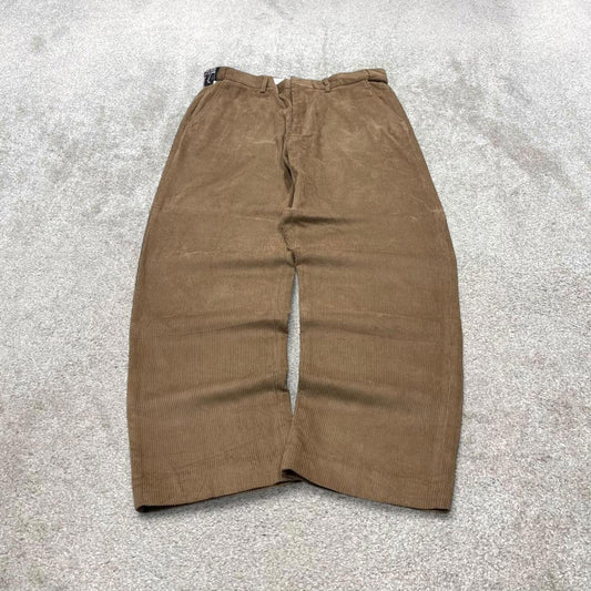 Vintage baggy jumbo corduroy pants brown Pegasus wide wale chunky cord trousers