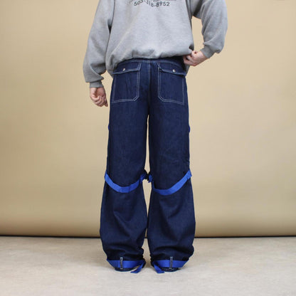 Blue SHEIN baggy cargo jeans W30L32