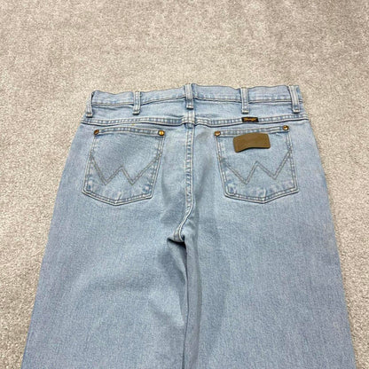 Vintage Y2K Wrangler jeans light wash blue Straight leg 00s style pants cowboy style