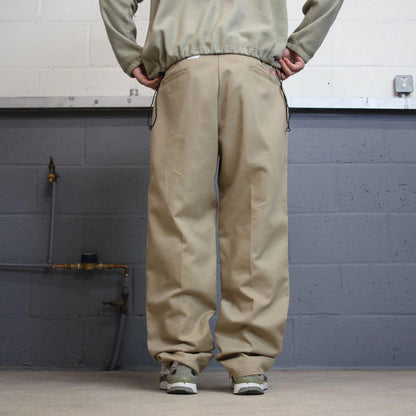 Y2k baggy work pants loose beige Chino style skate trousers Red Kap workwear patch logo