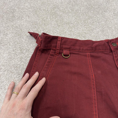 Extra baggy carpenter jeans wide leg y2k W36L29 red Loose fit skater style work cargos