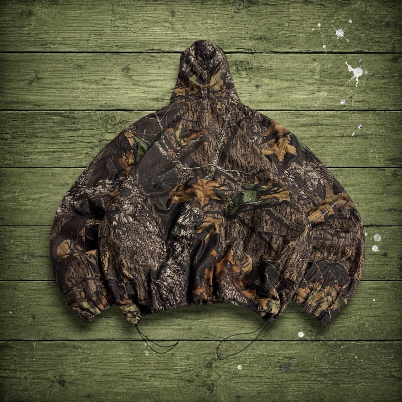 Winchester camo windbreaker fleece jacket khaki Full zip y2k adjustable hooded Mossy Oak camouflage