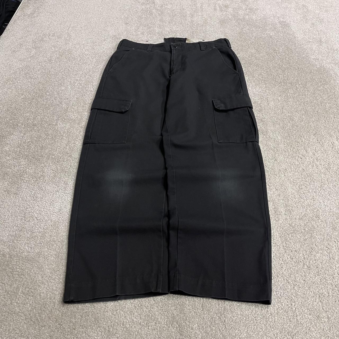 Vintage cargo pants Red Kap utility chino trousers black Loose skater style cargo work trousers