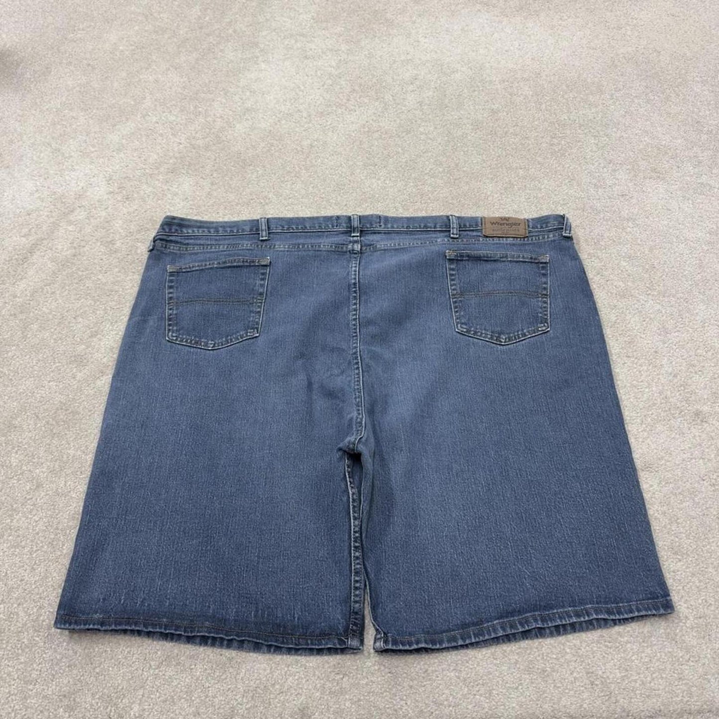 Wrangler baggy denim jean shorts blue Loose wide leg skater style jorts