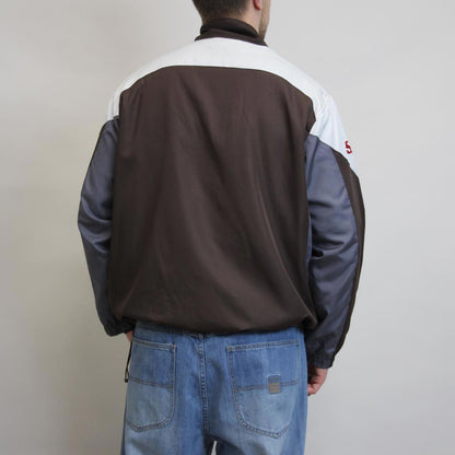 Cleveland Browns NFL windbreaker jacket XL brown adjustable tech coat American Football tracksuit