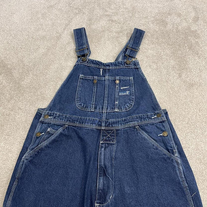 Baggy denim dungarees RK Brand blue Vintage farmer bib & brace utility overalls