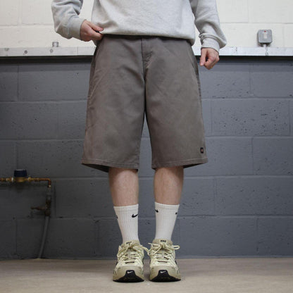 Dickies carpenter shorts long leg grey Twill chino skater style shorts loose long leg