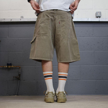 Levi’s baggy corduroy shorts carpenter khaki Loose fit cord skate style cargo shorts