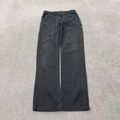 Vintage Carhartt carpenter pants y2k relaxed black Straight leg 100% cotton skater style workwear