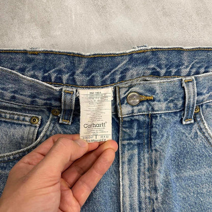 Blue vintage Carhartt jeans W36 L32 Loose traditional fit denim work jeans