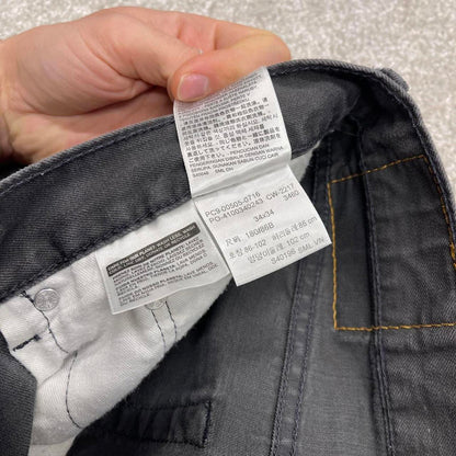 Y2K 00s Levi’s 505 jeans grey Straight leg denim pants red tab logo