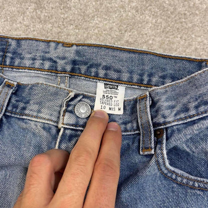 Blue Levis 550 jeans size size 10 W29L32 women's y2k 90s style tapered leg relaxed fit