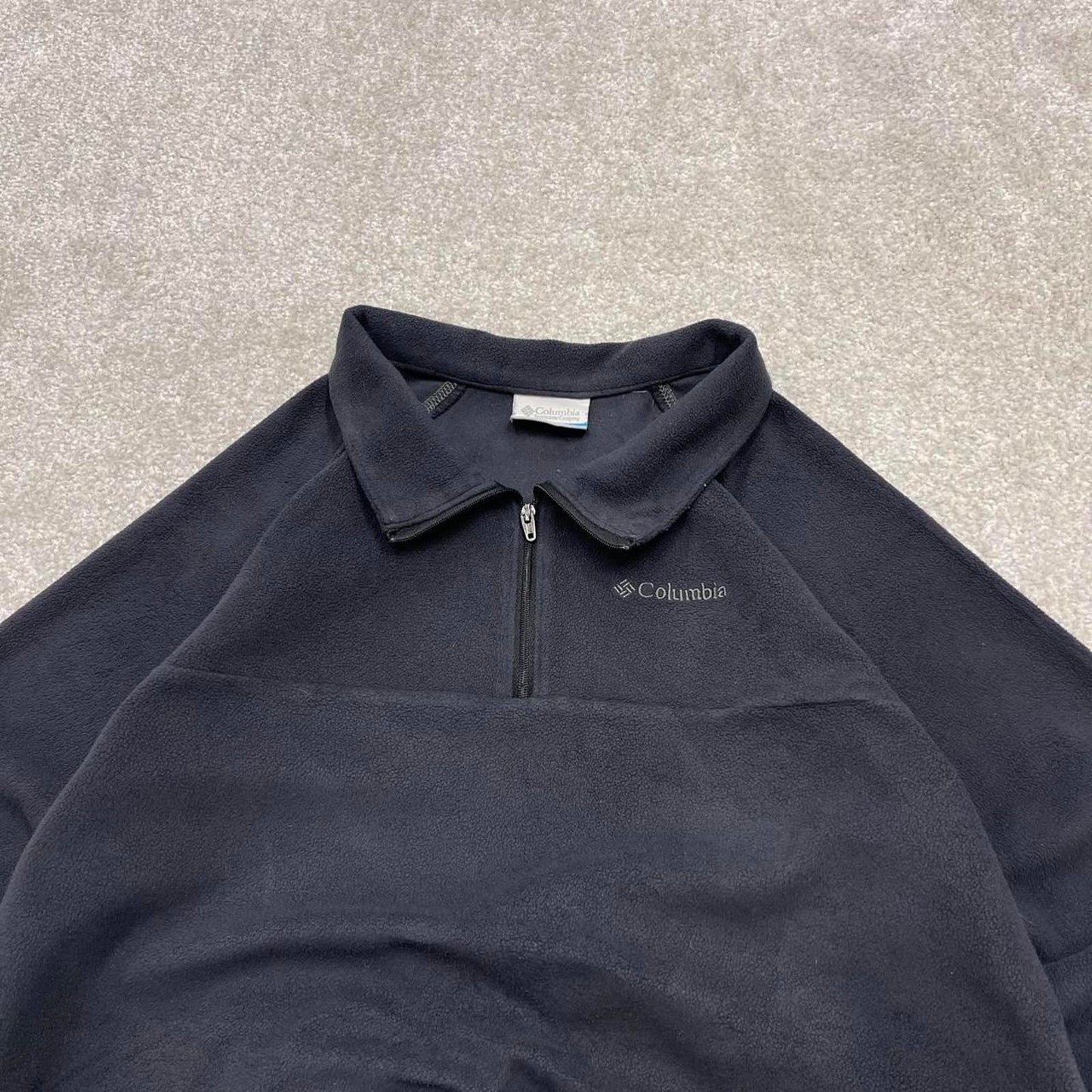 00s Columbia technical fleece XL (18/20) kids black 1/4 zip up y2k style autumn winter