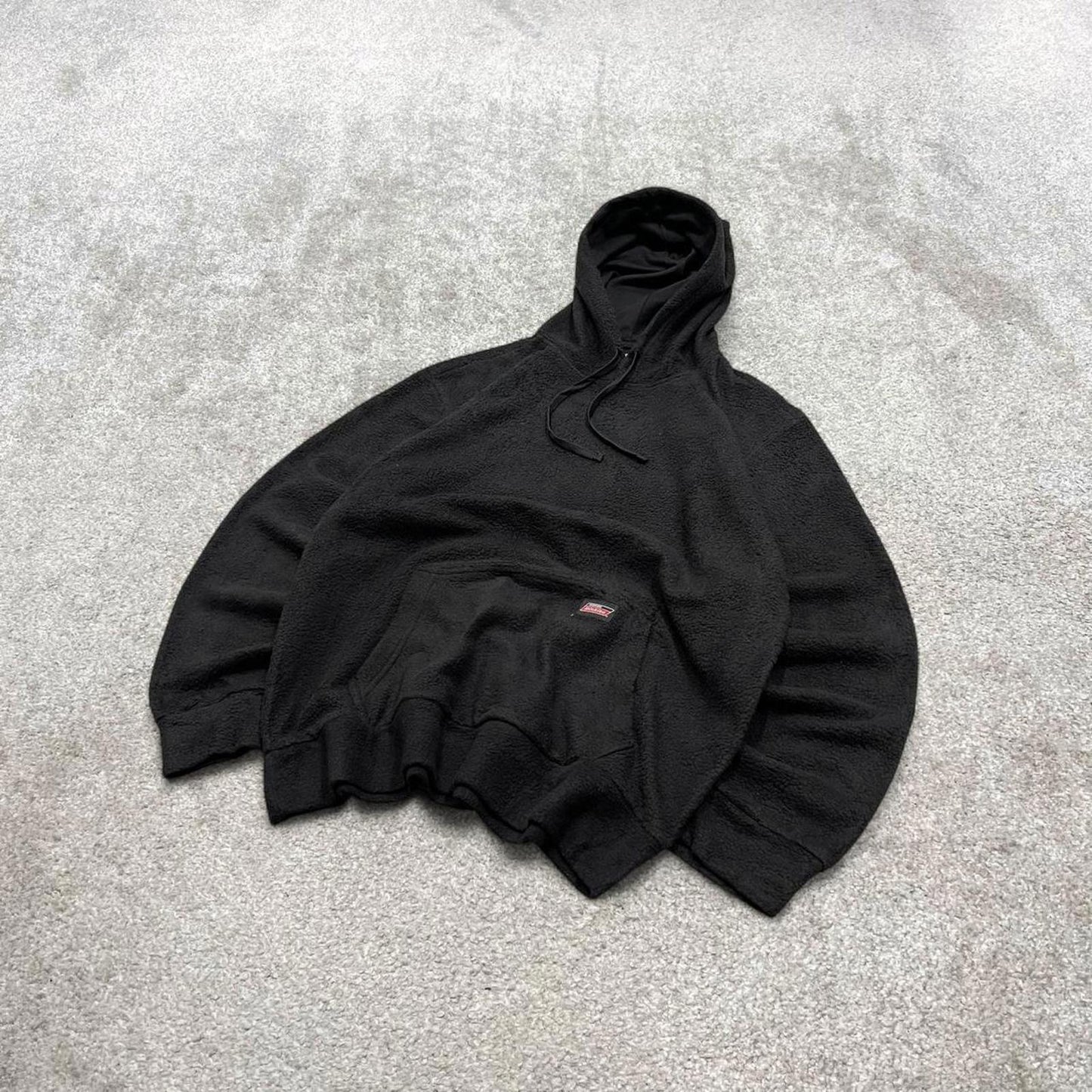 00s Dickies fleece hoodie Medium men's black pullover y2k style autumn hooded