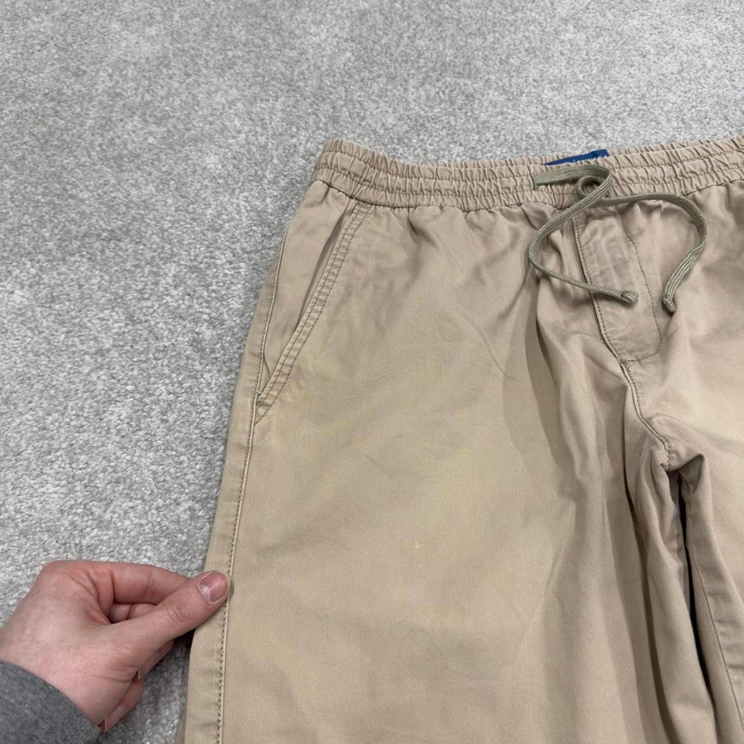 Y2k Lee loose chino drawstring shorts beige Floaty leg summer festival shorts preppy