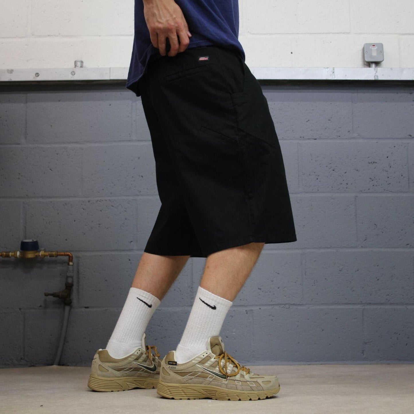 Dickies chino shorts carpenter black Chino style skater shorts loose leg festival