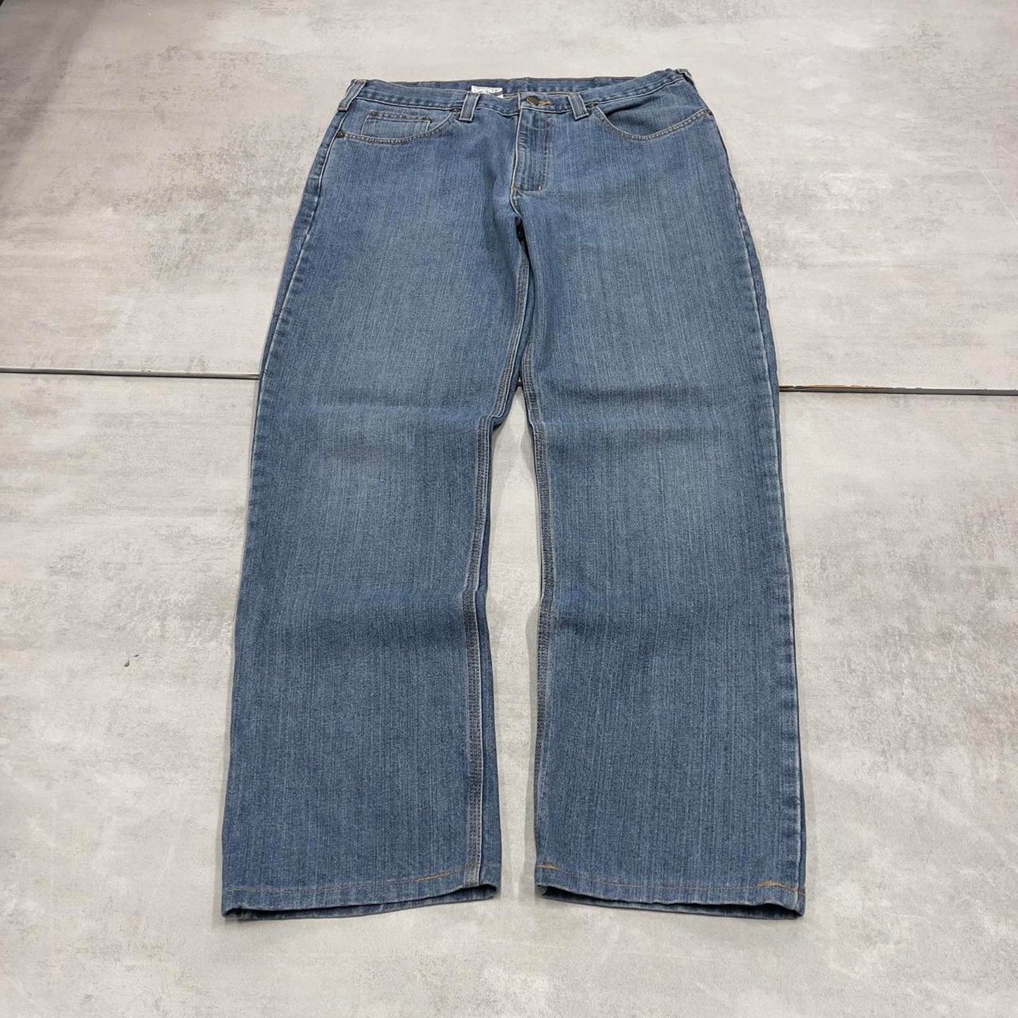 Blue Denim Carhartt jeans W35L32 90s style skater loose 5 pocket jeans