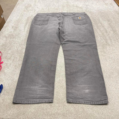 Vintage baggy Carhartt jeans 90s y2k skater style W46L30 grey relaxed fit 100% cotton canvas