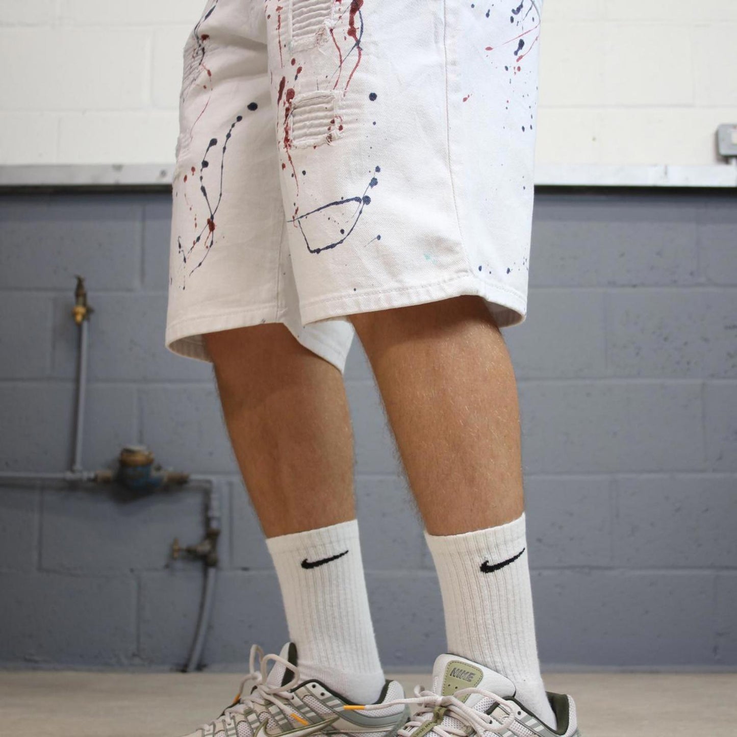 White Cr24 Denim jorts W38
