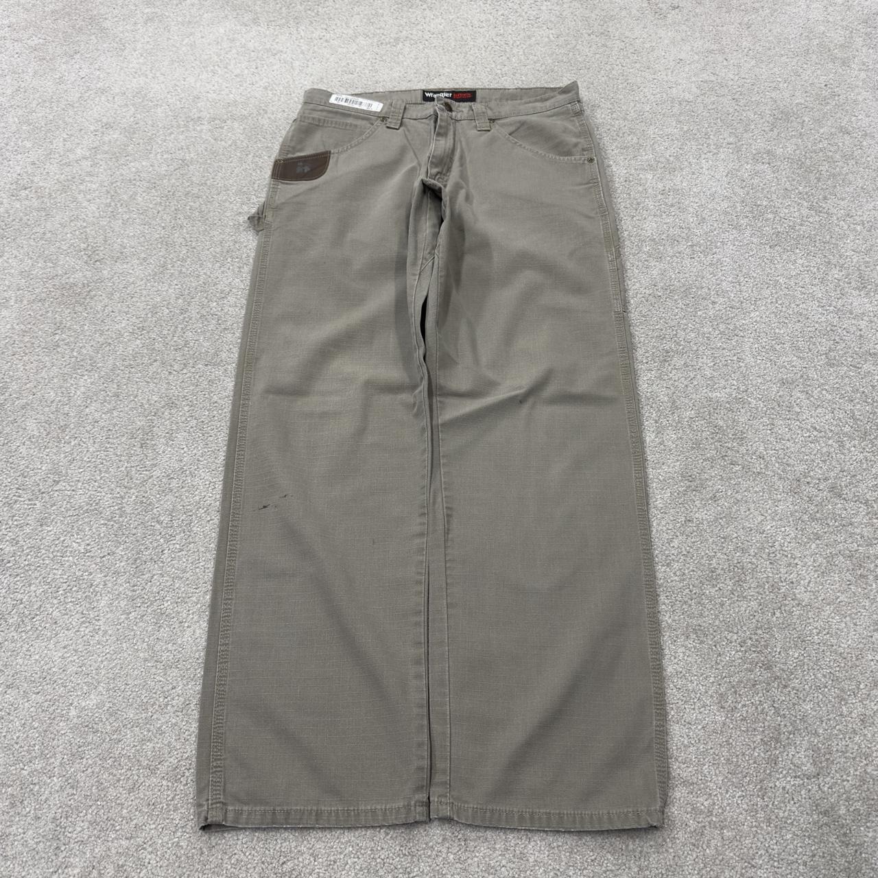 wrangler carpenter pants y2k cargo khaki Loose leg 2000s style canvasy skater work pants