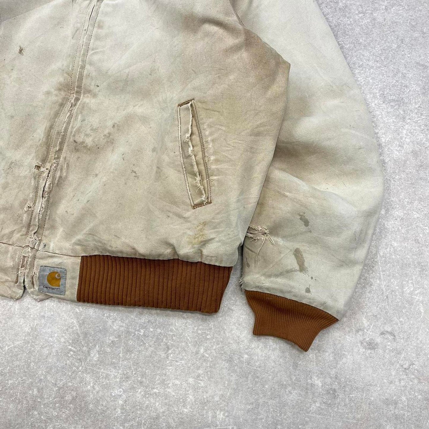 Vintage Carhartt bomber jacket XL Santa Fe thick padded canvas American Workwear