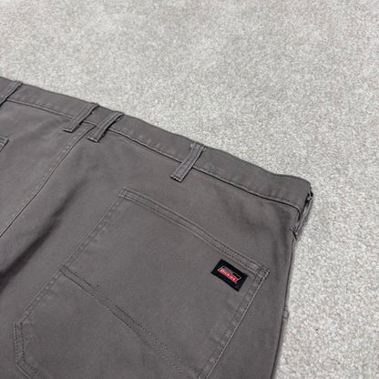 Vintage Y2K Dickies carpenter jeans grey Straight leg canvas skater style cargo pants