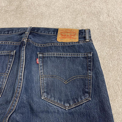 Y2K Levi’s 505 jeans W36L30 blue 100% cotton straight fit 5 pocket belt loops red tab logo