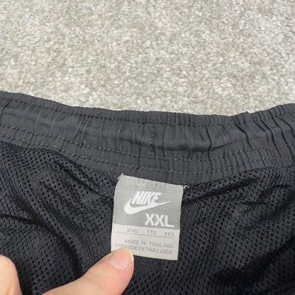 00s baggy Nike tracksuit bottoms black XXL loose y2k style sportswear track pants gym wear