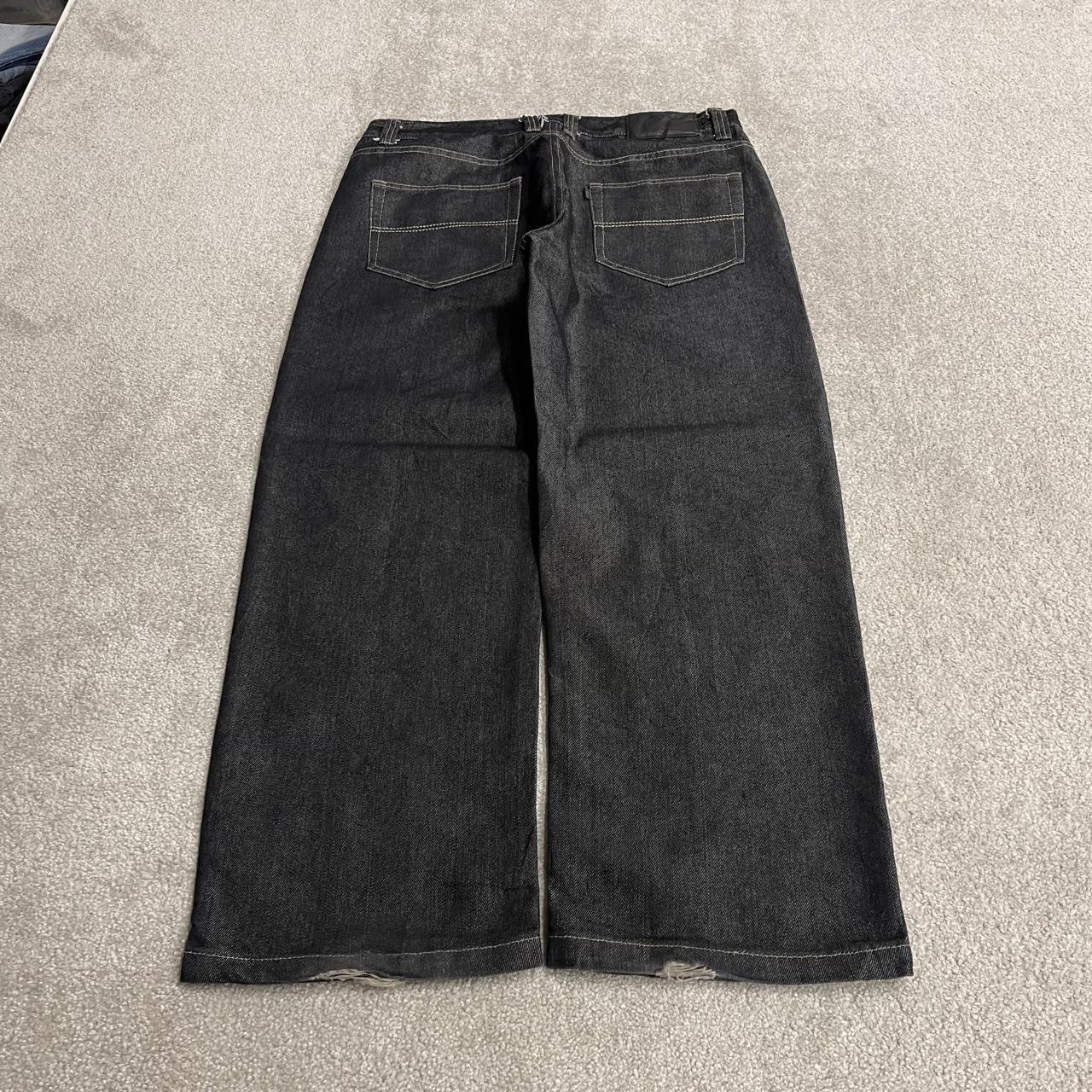 Y2K black baggy jeans wide leg Kayden. K Loose fit skater surf style jeans