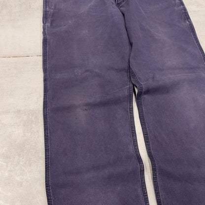 Mens Carhartt carpenter pants W36 L30 navy purple relaxed 90s style cargos